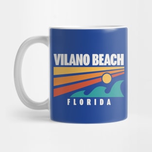 Vilano Beach Florida St. Augustine Retro Vintage Sunset Mug